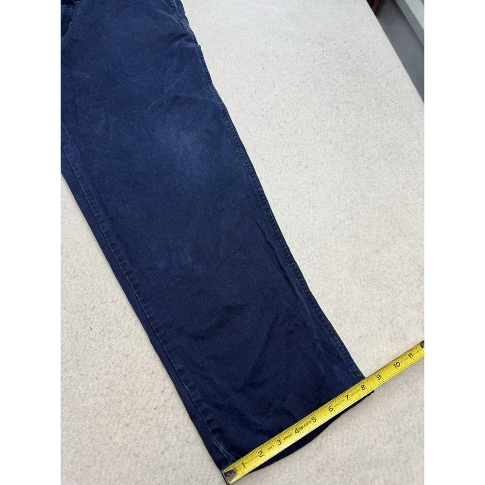 Vintage Polo Ralph Lauren Pants Mens 35x30* Blue Pleated Chino USA Relaxed Fit